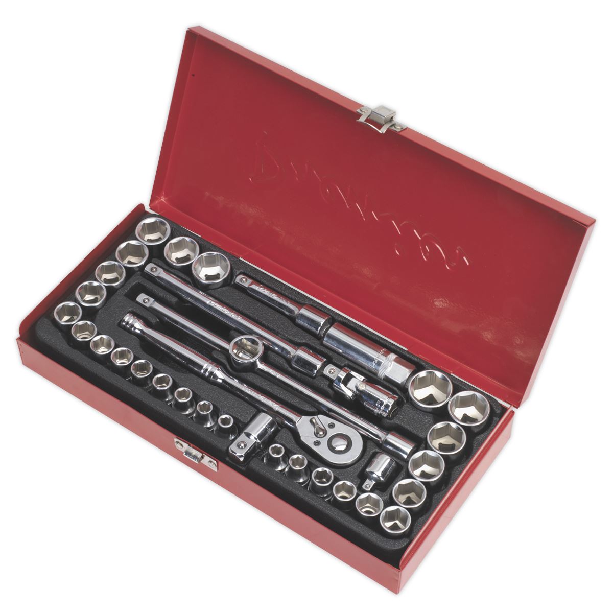 Sealey AK691 Socket Set 35pc 3/8"Sq Drive 6pt WallDrive® - Metric/Imperial