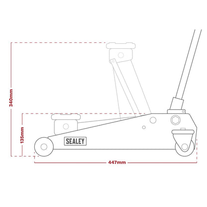 Sealey JKIT01 Lifting Kit (Inc Jack Axle Stands Creeper Chocks & Wrench) 5pc - 2 Tonne