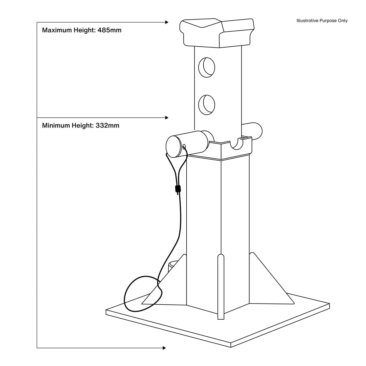 Sealey AS20 Premier Axle Stands (Pair) 20 Tonne Capacity per Stand