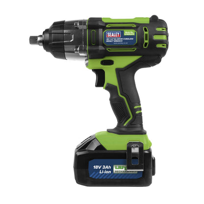 Sealey CP400LIHV Cordless Impact Wrench 18V 3Ah Lithium-ion 1/2"Sq Drive Hi-Vis