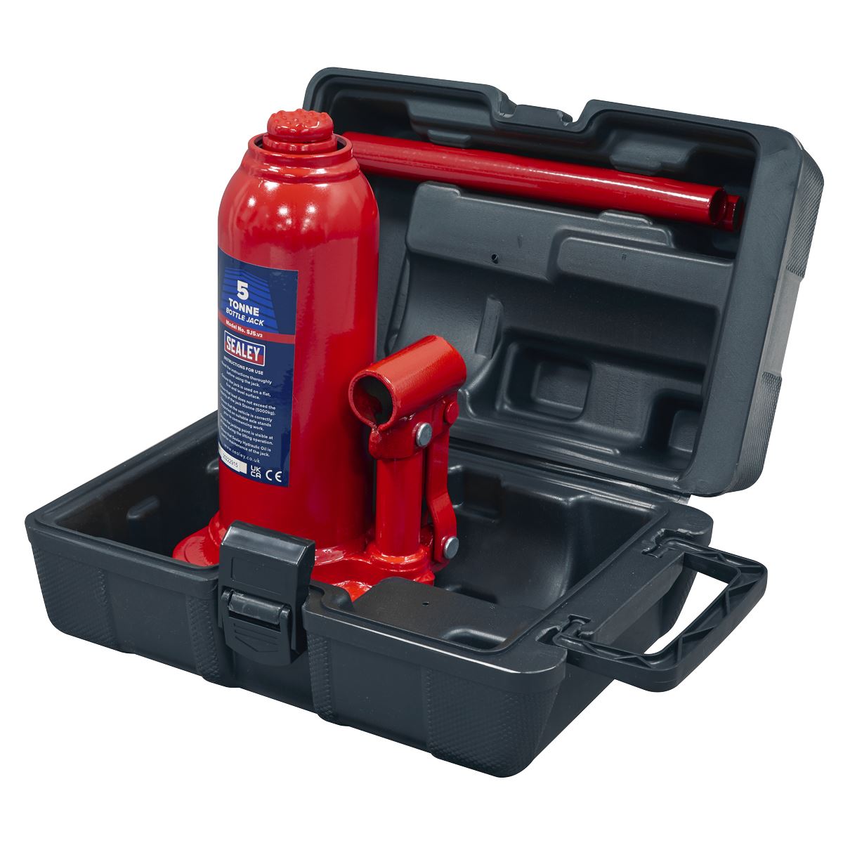 Sealey SJ5BMC Bottle Jack 5 Tonne with Storage Case