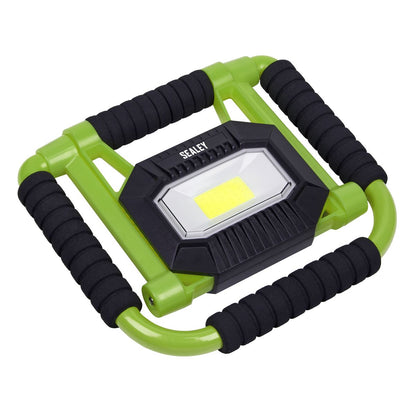 Sealey LEDFL10W Rechargeable Portable Fold Flat Floodlight 10W COB LED Lithium-ion