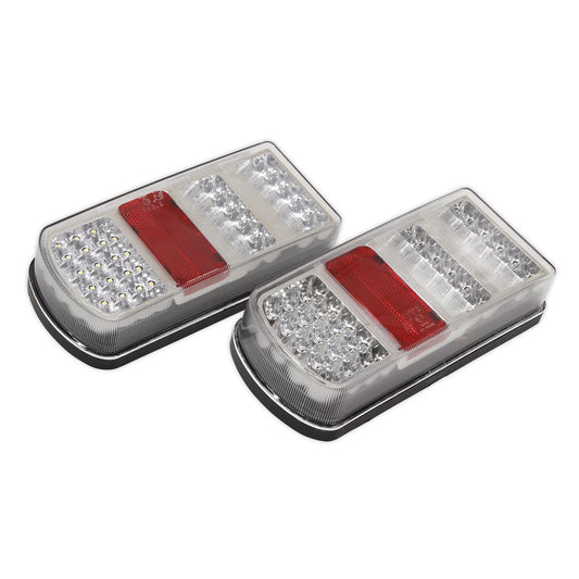 Sealey TB19LED Rear Rectangle Lamp Cluster (Pair) SMD LED 12V