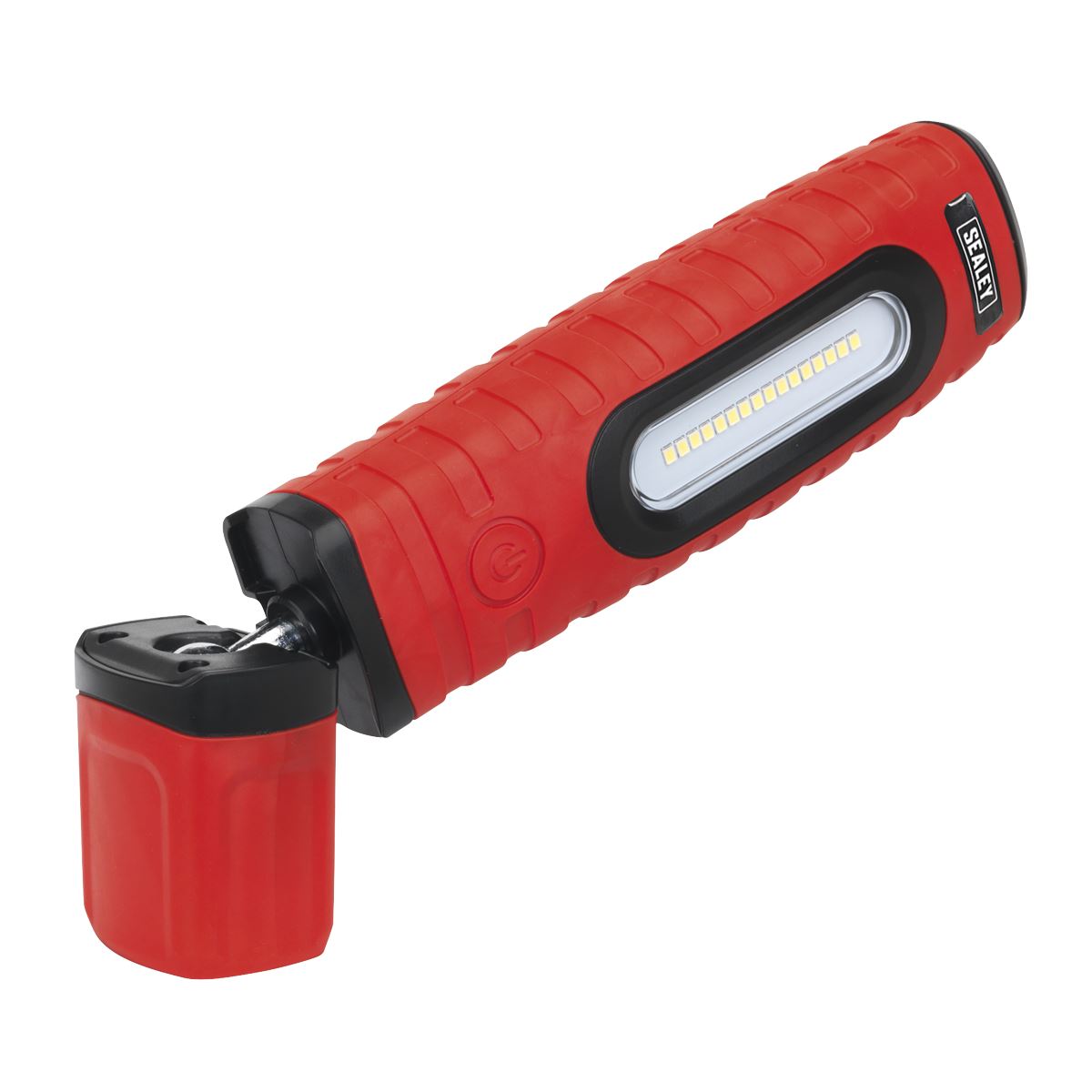 Sealey LED360PLUSR Rechargeable 360° Inspection Light 10W & 3W SMD LED Red 2 x Lithium-ion