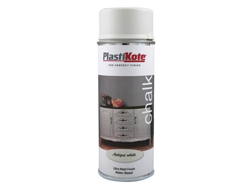 Plastikote Chalk Finish Spray Antique White 400ml