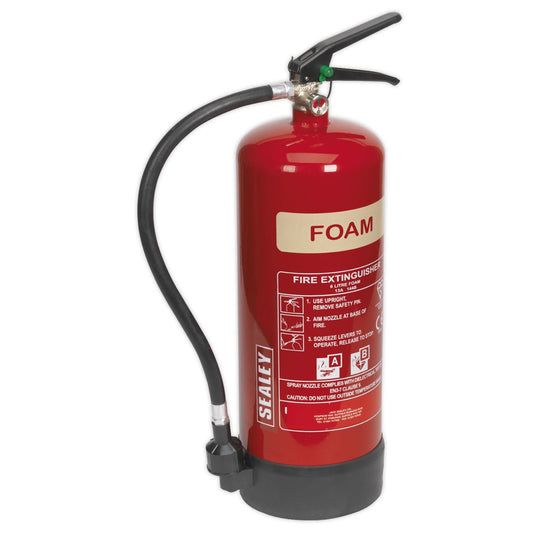 Sealey SFE06 Fire Extinguisher 6L Foam