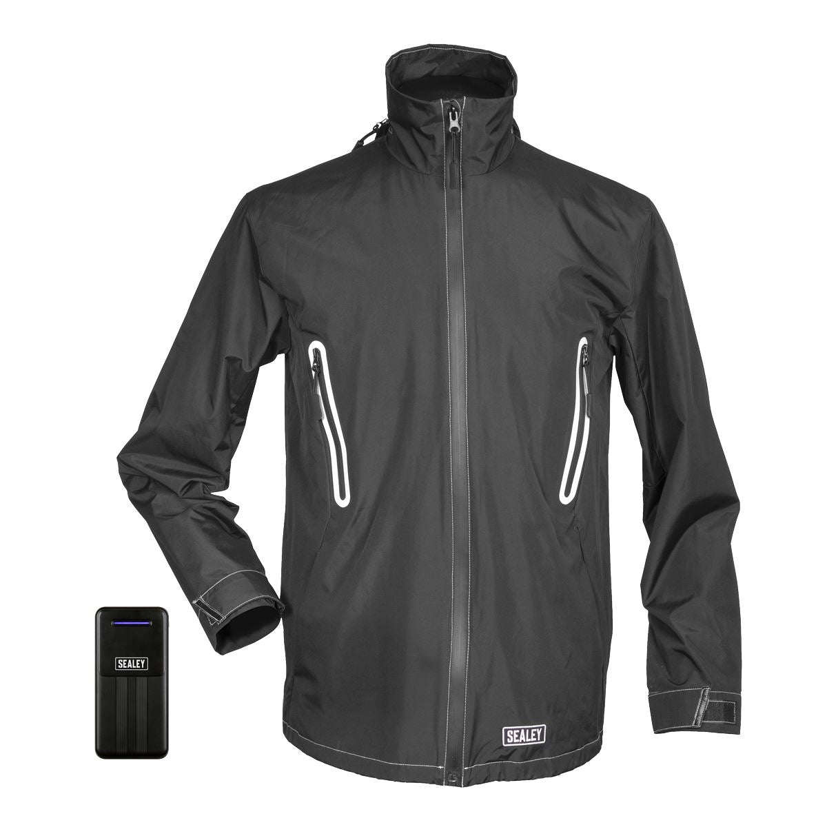 Sealey HJ08KIT 5V Heated Rain Jacket - X-Large with Power Bank 20Ah