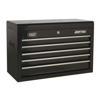 Sealey AP225B Topchest 5 Drawer with Ball-Bearing Slides - Black