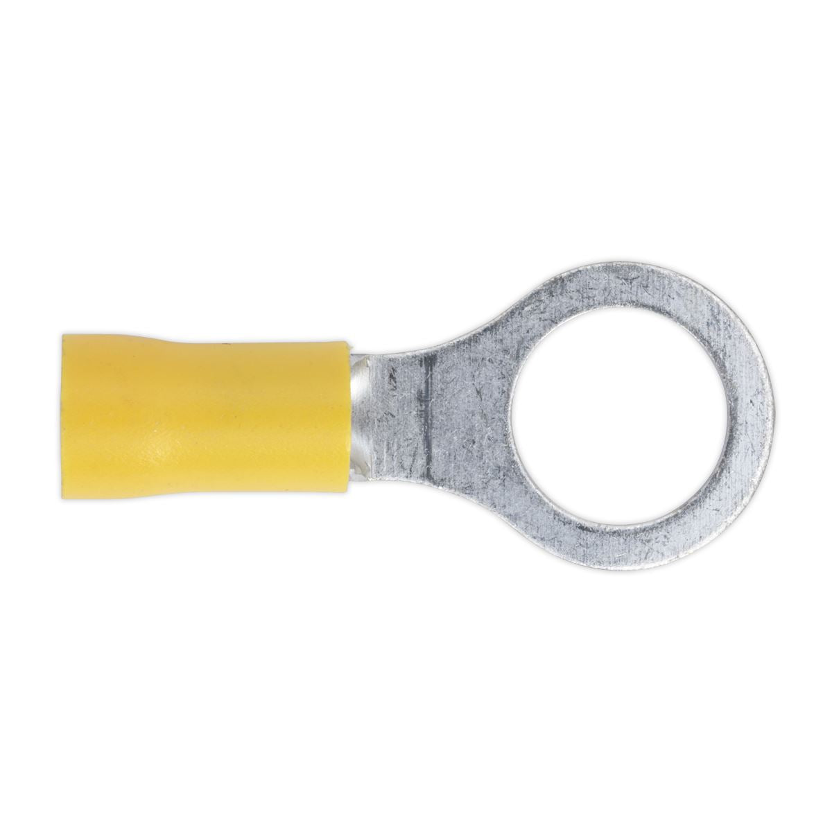 Sealey YT16 Easy-Entry Ring Terminal Ø10.5mm (3/8") Yellow Pack of 100