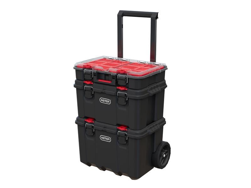 Keter 251491 Stack n Roll Modular Tool Box System With Wheels