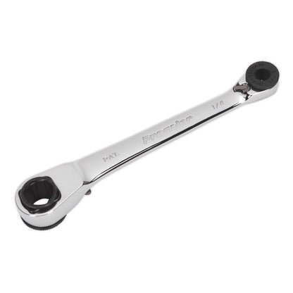 Sealey AK6968 Ratchet Spanner Reversible 1/4"Hex x 10mm Hex