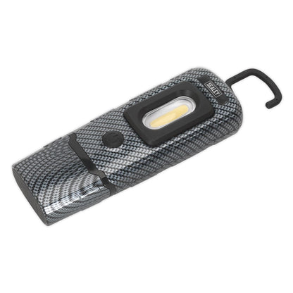 Sealey LED3601CF Rechargeable 360° Inspection Light 3W COB & 1W SMD LED Carbon Fibre Effect