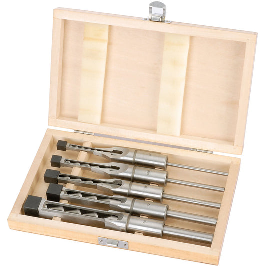 Draper 40406 Hollow Square Mortice Chisel and Bit Set 5 Piece