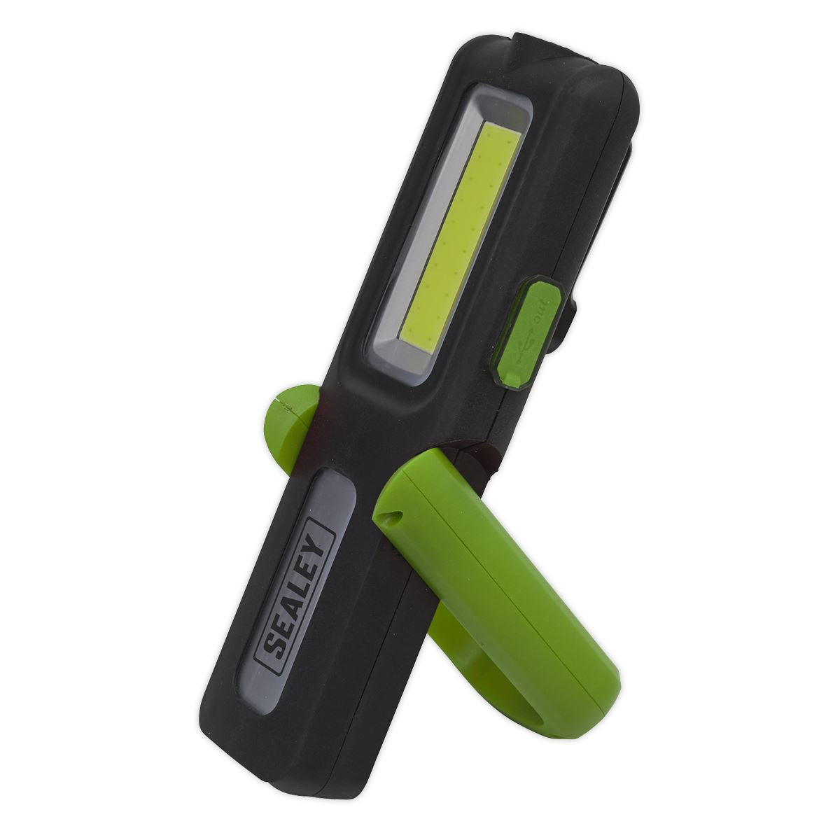 Sealey LED318G Rechargeable Inspection Light 5W COB & 3W SMD LED with Power Bank - Green