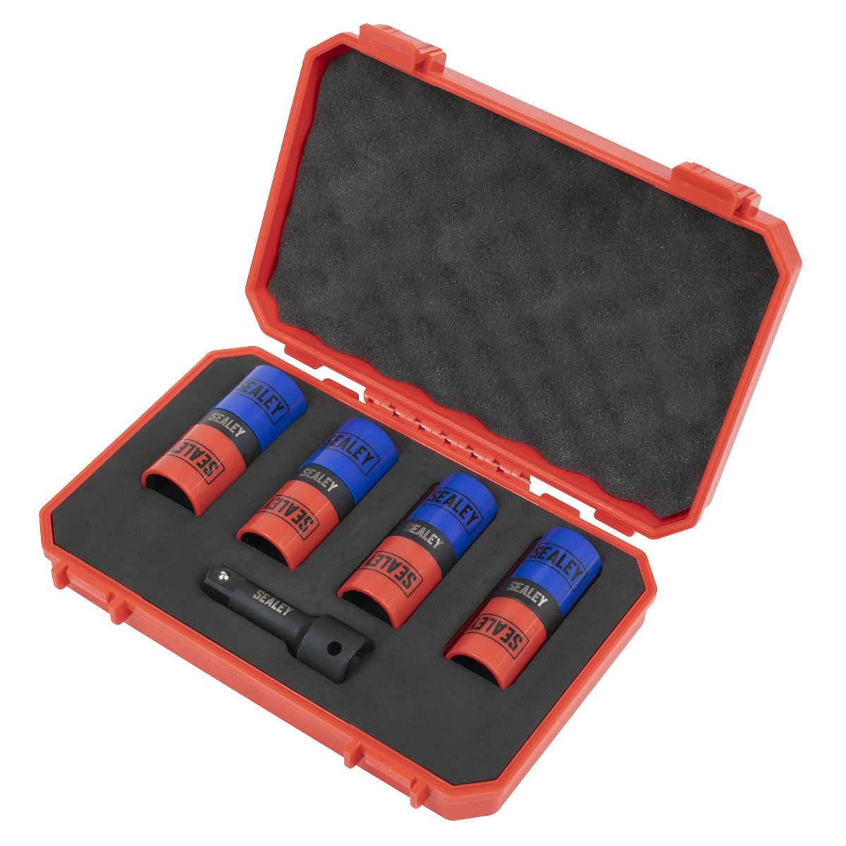 Sealey SX1820S 5pc Double Ended Alloy Wheel Impact Socket Set 1/2"Sq Drive