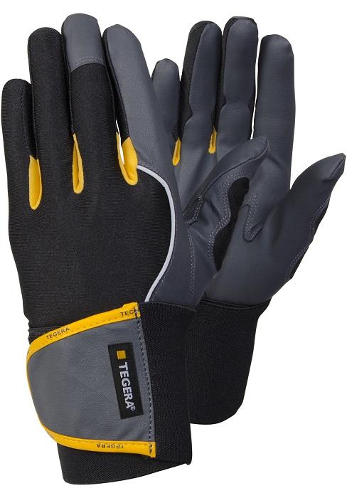 6 Pairs Ejendals Tegera Pro 9195 Microthan® Leather Wrist Support Gloves