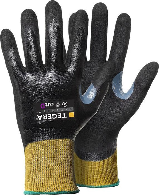 6 Pairs Tegera Infinity 8812 Fully Nitrile Coated Cut Proof D Work Gloves