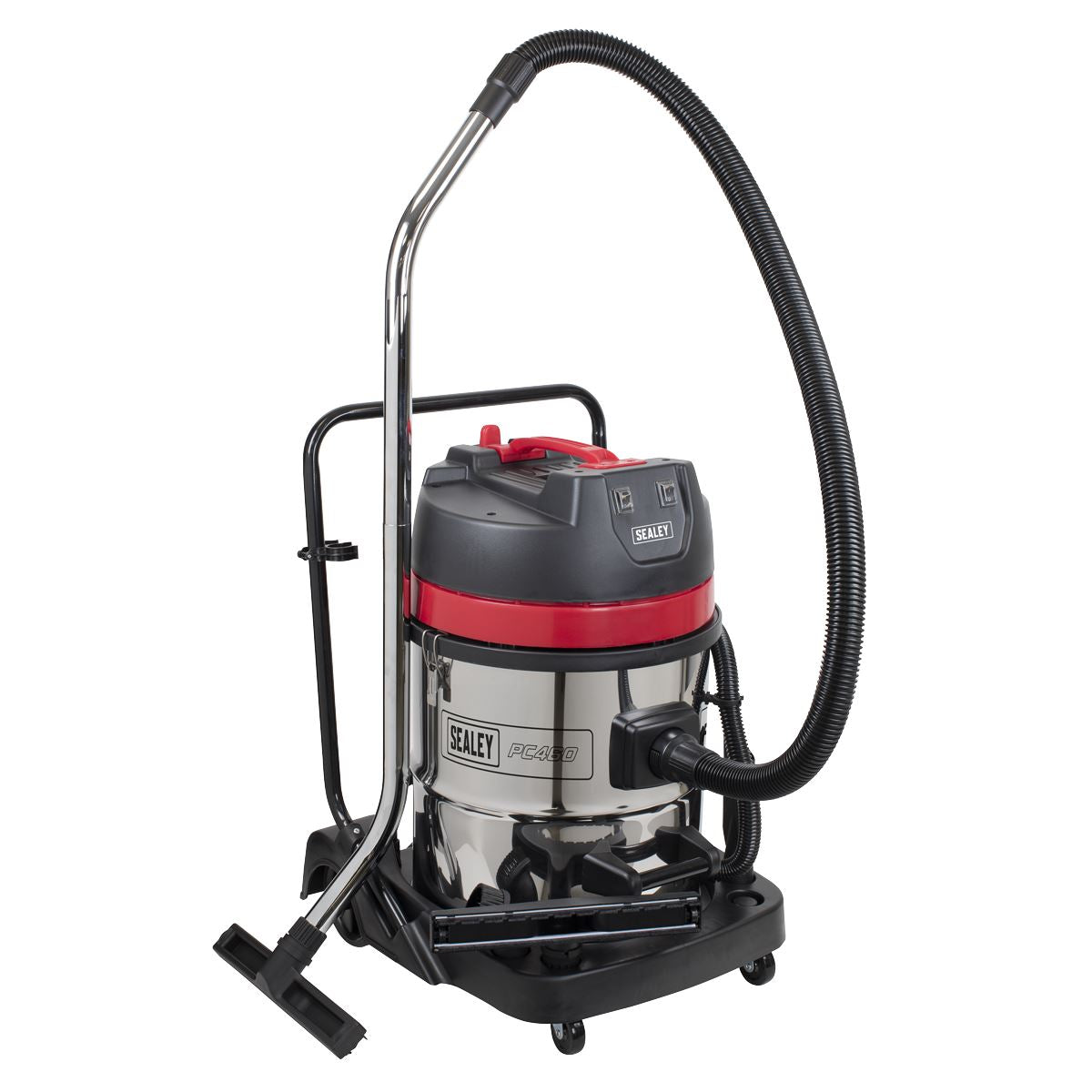 Sealey PC460 Vacuum Cleaner Wet & Dry 60L Stainless Steel Drum 2400W/230V