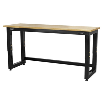 Sealey APMS22 Steel Adjustable Workbench with Wooden Worktop 1830mm - Heavy-Duty