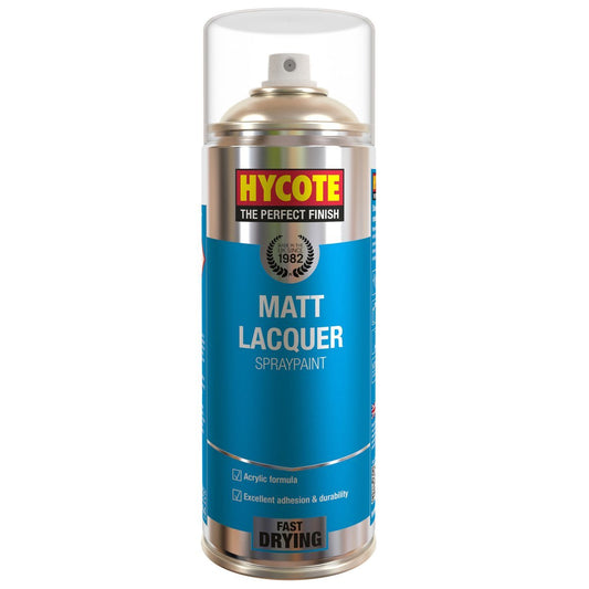 Hycote Clear Matt Lacquer Spray Paint XUK993 (Pack Of 12 Cans) 400ml