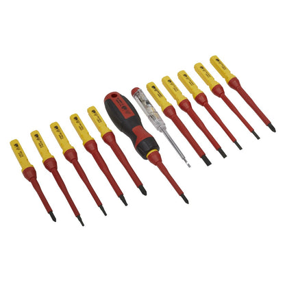 Sealey AK6128 Screwdriver Set 13pc Interchangeable - VDE Approved