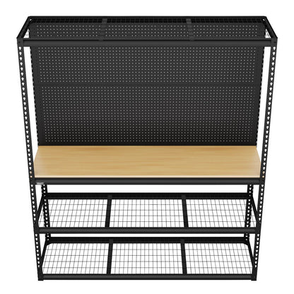 Sealey APMWB1 Heavy-Duty Modular Workbench with Racking & Pegboard 300kg Capacity Per Level 1820mm