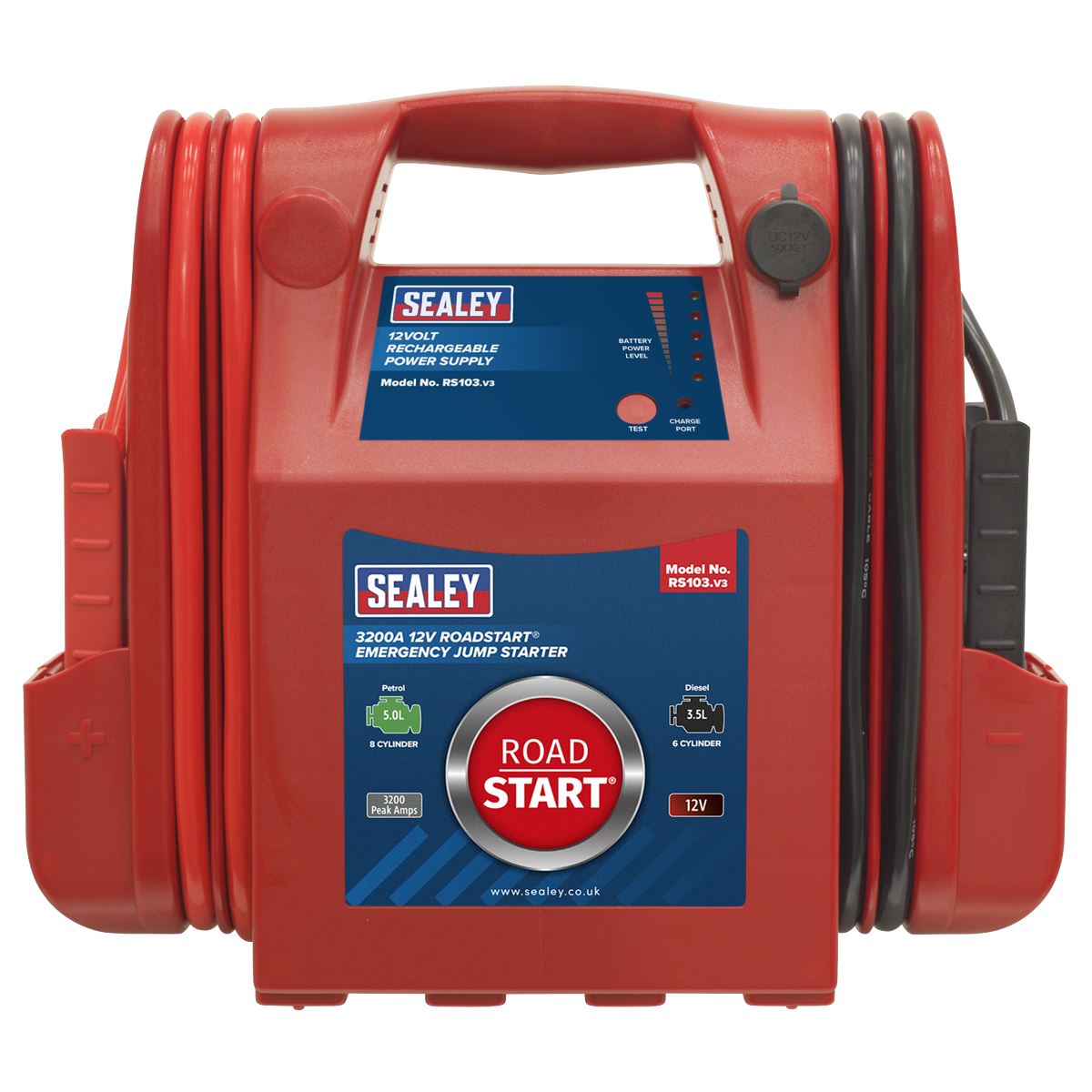 Sealey RS103 RoadStart® Emergency Jump Starter 12V 3200 Peak Amps