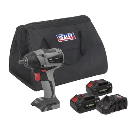 Sealey CP20VIWXKIT Brushless Impact Wrench Kit 1/2"Sq Drive 20V 4Ah SV20 Series