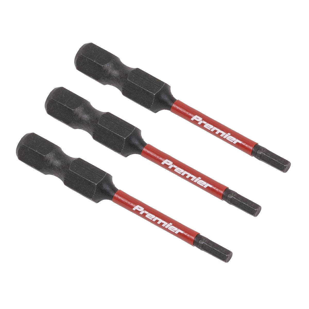 Sealey AK8235 Hex 2.5mm Impact Power Tool Bits 50mm - 3pc