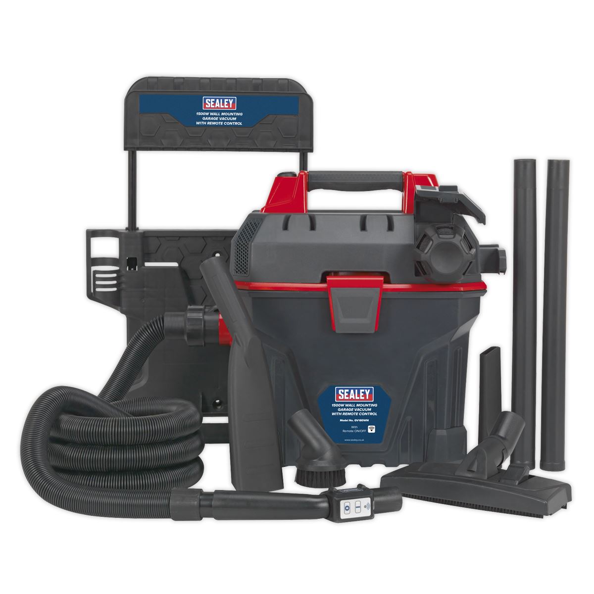 Sealey GV180WM Garage Vacuum 1500W with Remote Control - Wall Mounting