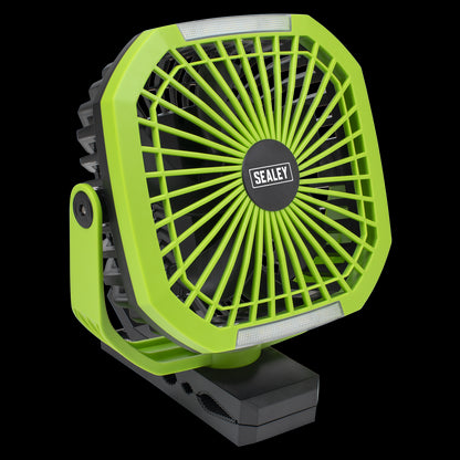 Sealey SCF8WL Portable Clip Fan with Worklight 8" 4 Speeds-McCormickTools