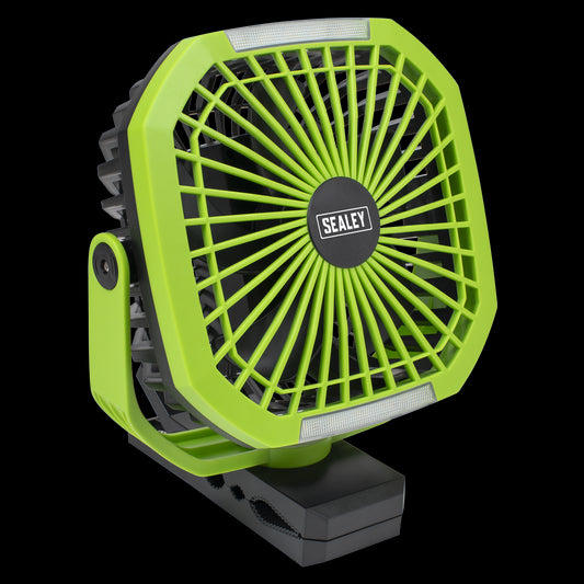 Sealey SCF8WL Portable Clip Fan with Worklight 8" 4 Speeds