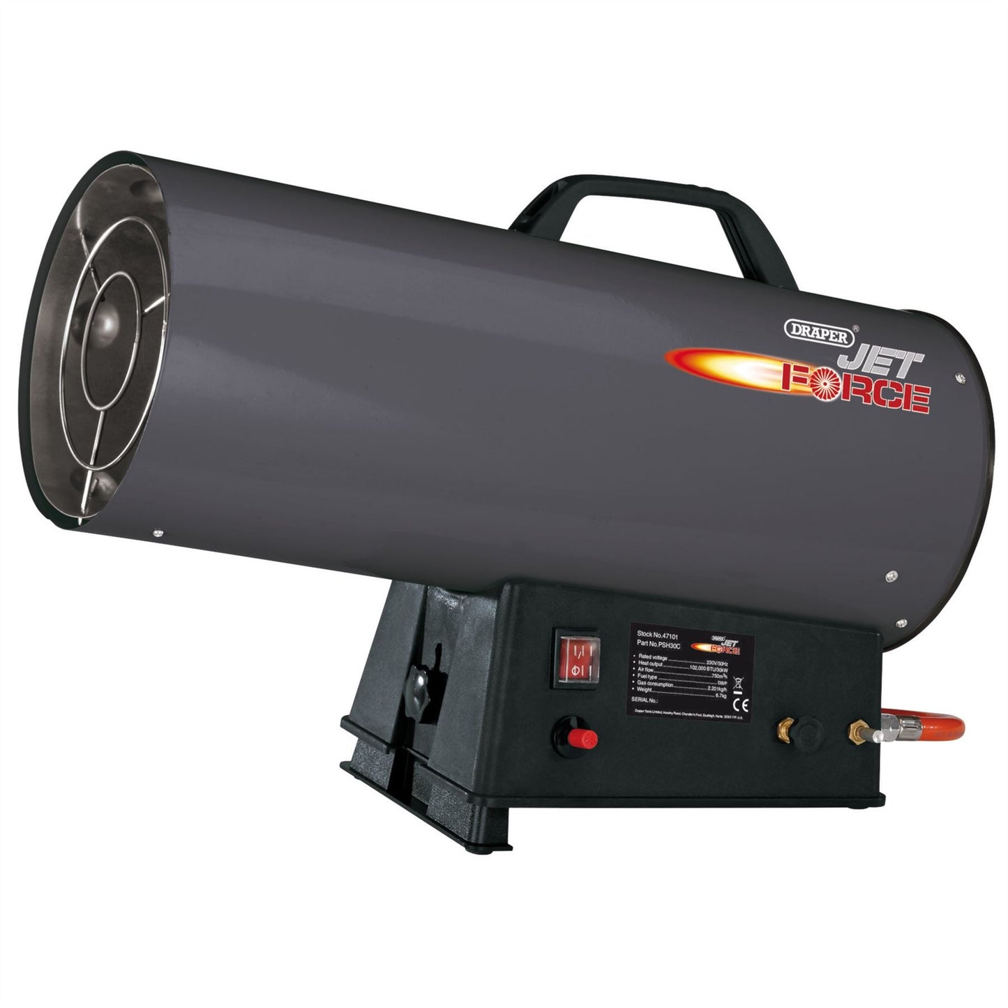 Draper 47101 Jet Force Propane Space Heater 102000 BTU/30 kW