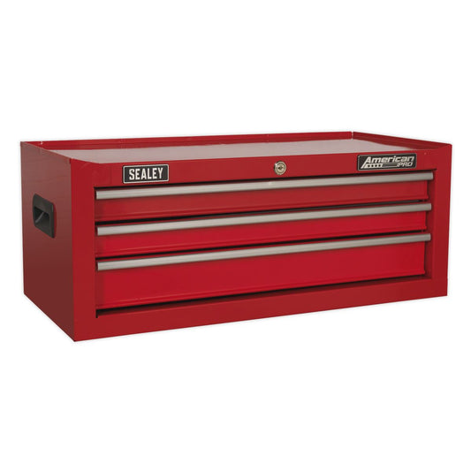 Sealey AP223 Mid-Box Tool Chest 3 Drawer with Ball-Bearing Slides - Red