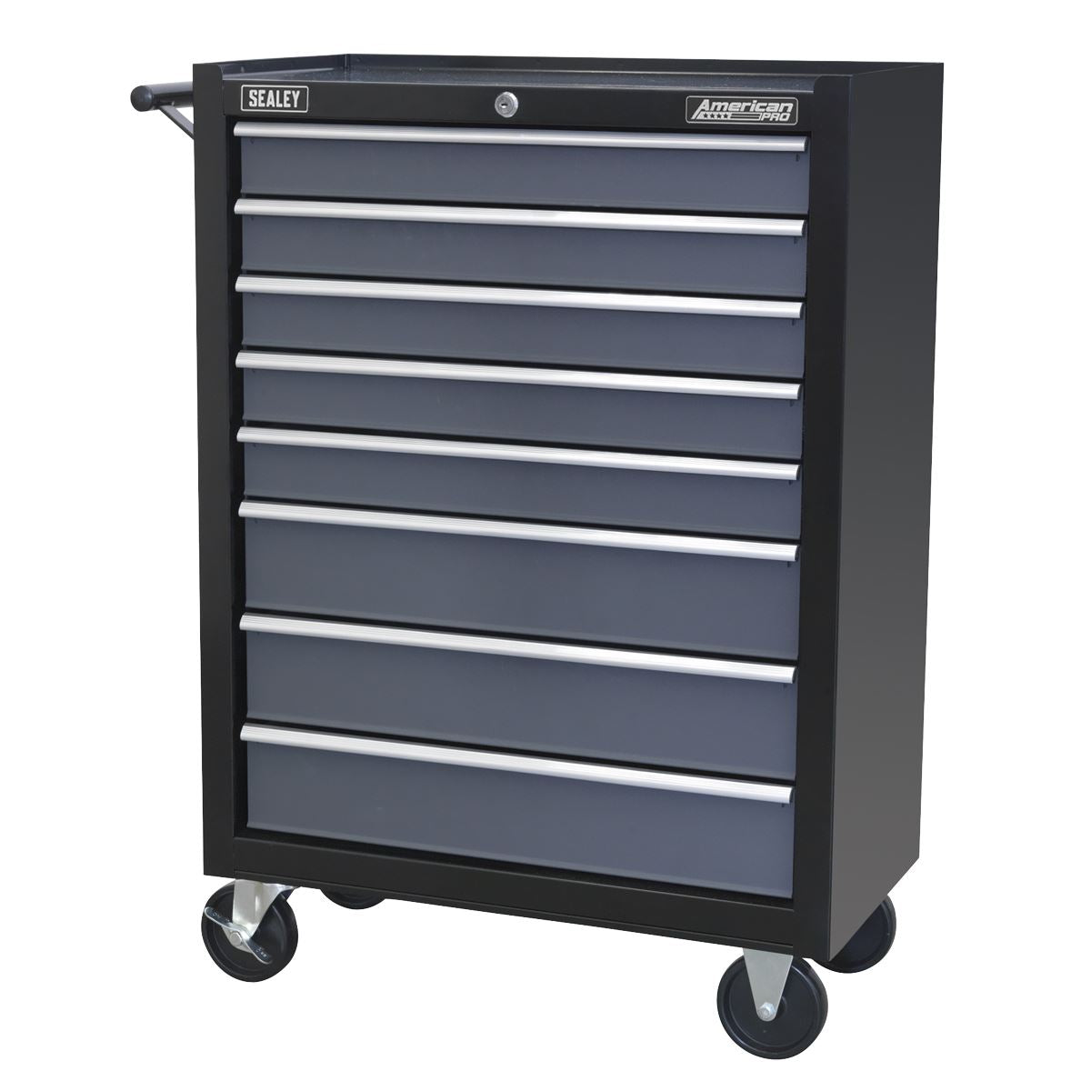 Sealey AP3508TB Rollcab 8 Drawer with Ball-Bearing Slides - Black/Grey