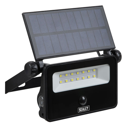 Sealey LED16S Extra-Slim Solar Floodlight with Wall Bracket 16W SMD LED