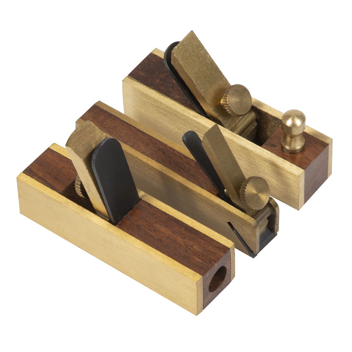 Sealey MBP03 Mini Brass Plane Set 3pc