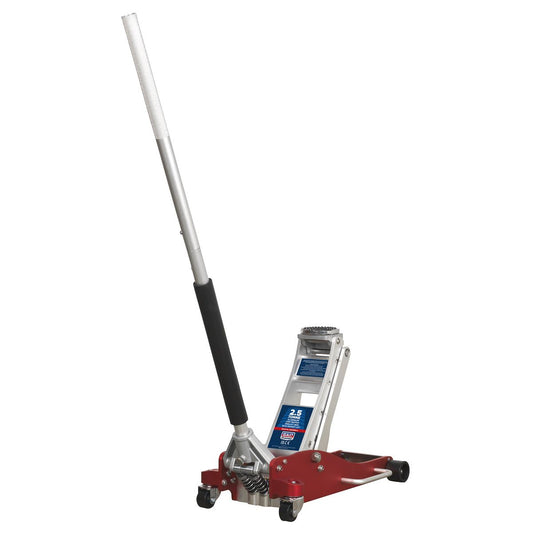 Sealey RJA2500 Premier Low Profile Aluminium Trolley Jack with Rocket Lift 2.5 Tonne