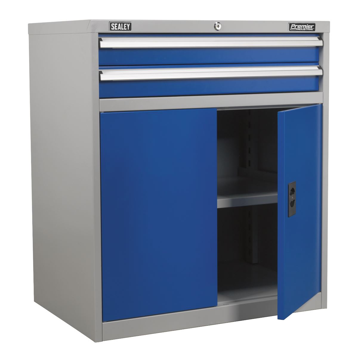 Sealey API8810 Industrial Cabinet 2 Drawer & 1 Shelf Double Locker