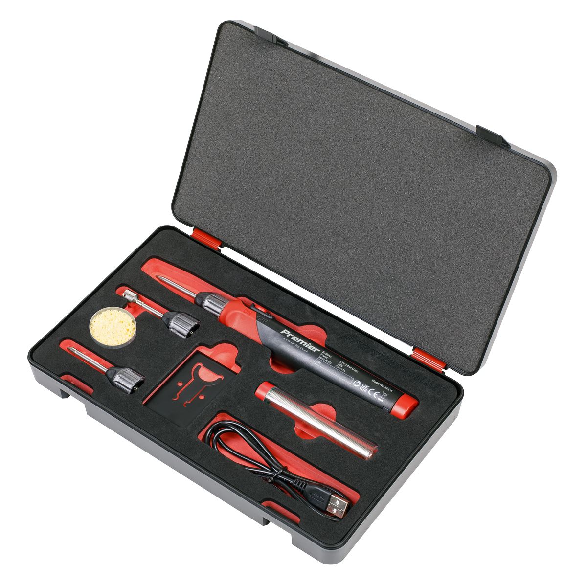 Sealey SDL11 Rechargeable Soldering Iron Kit 30W