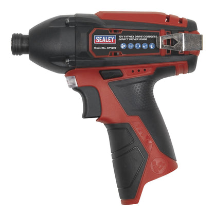 Sealey CP1203 Cordless Impact Driver 1/4"Hex Drive 12V SV12 Series - Body Only