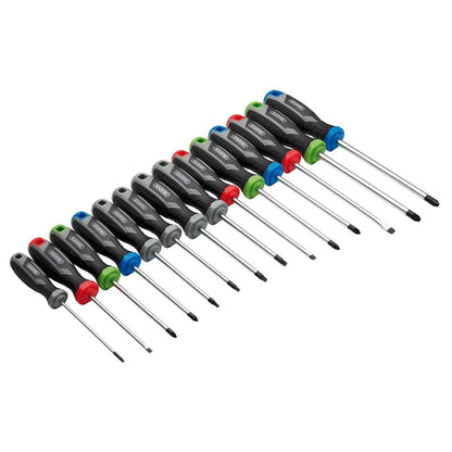 Draper 13437 14 Pc Soft Grip Screwdriver Set with Draper TX-STAR®