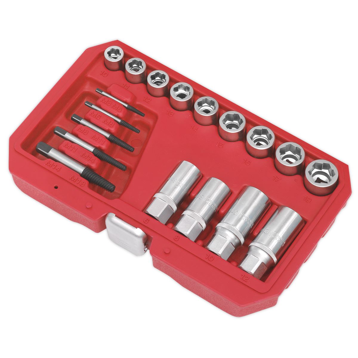 Sealey AK751 Bolt Stud & Screw Extractor Set 18pc