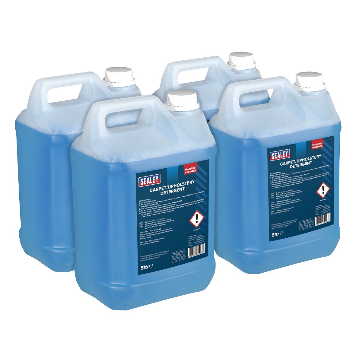 Sealey VMR925 Carpet/Upholstery Detergent 5L Pack of 4