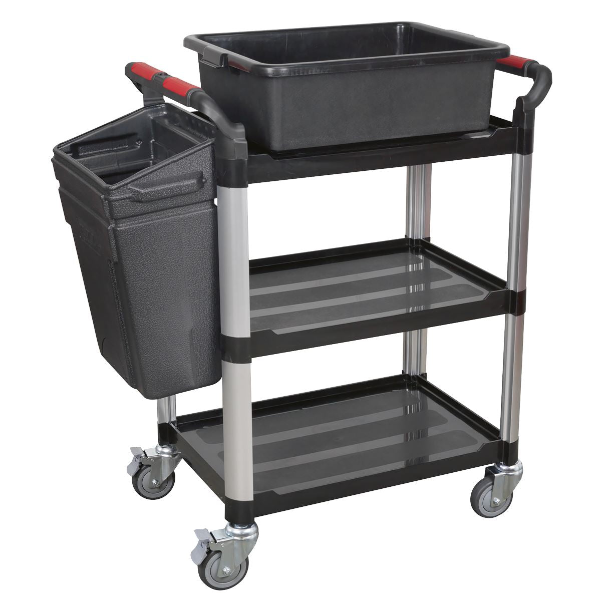 Sealey CX309 Workshop Trolley 3-Level Composite - 3 Wall