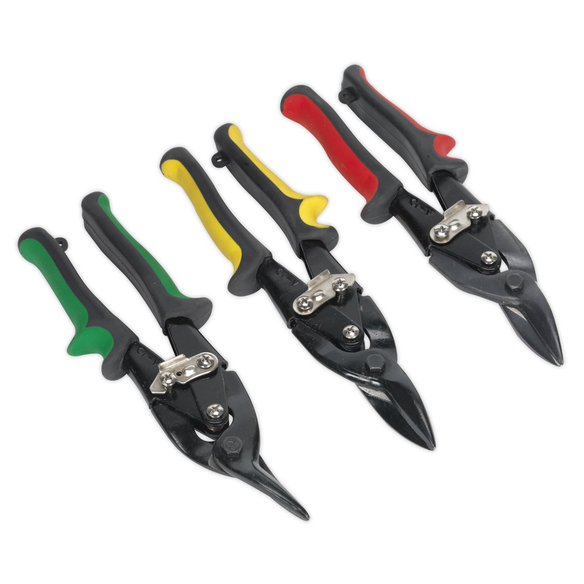 Sealey AK6907 Aviation Tin Snips Set 3pc