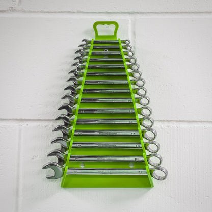 Sealey WR09HV Reverse Spanner Rack Capacity 15 Spanners Hi-Vis Green