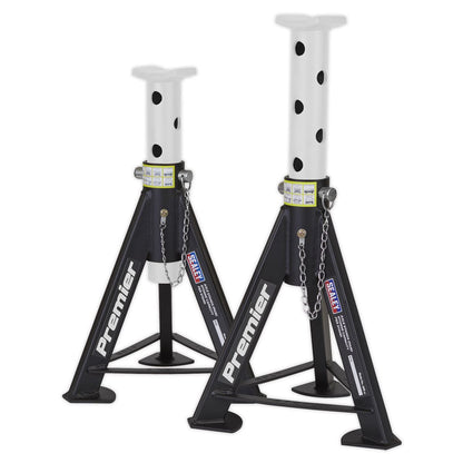 Sealey AS6 Premier Axle Stands (Pair) 6 Tonne Capacity per Stand - White