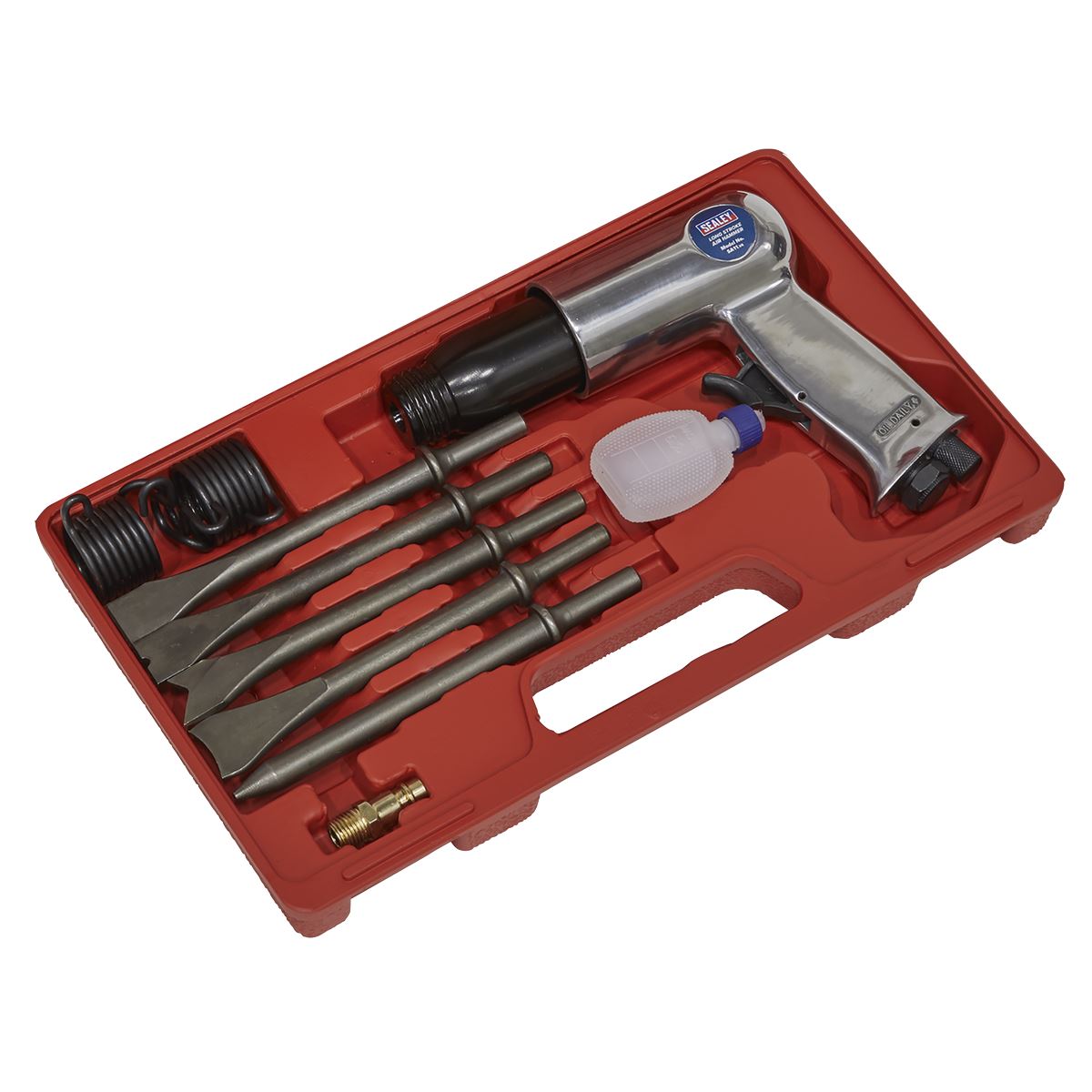 Sealey SA11 Air Hammer with Chisels Long Stroke