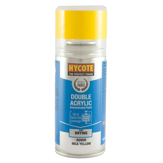 Hycote Rover Inca Yellow Double Acrylic Spray Paint 150Ml Xdrv703